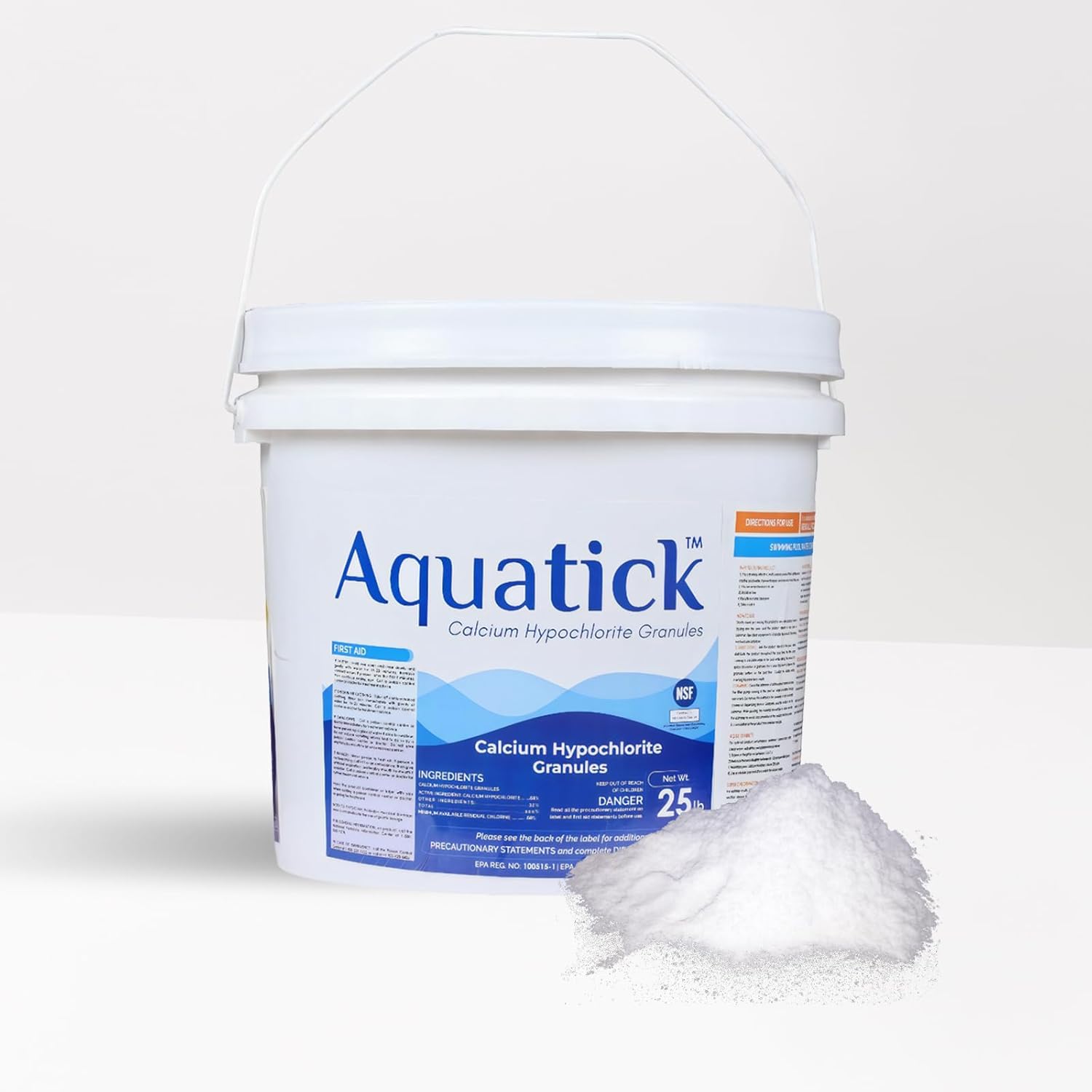 AquaTick® Pool Shock – 68% Calcium Hypochlorite – 25 LB Pail